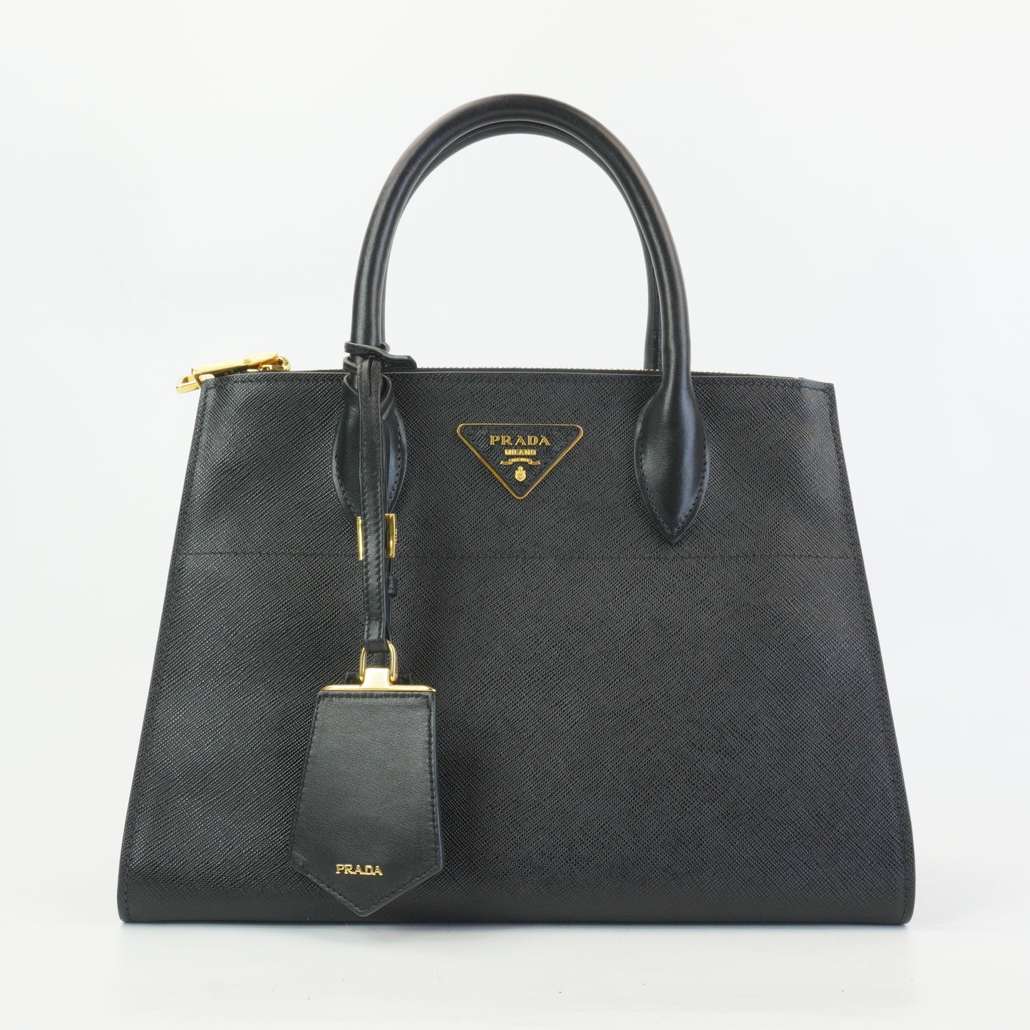 Prada Saffiano Paradigne Bag Black GHW Medium