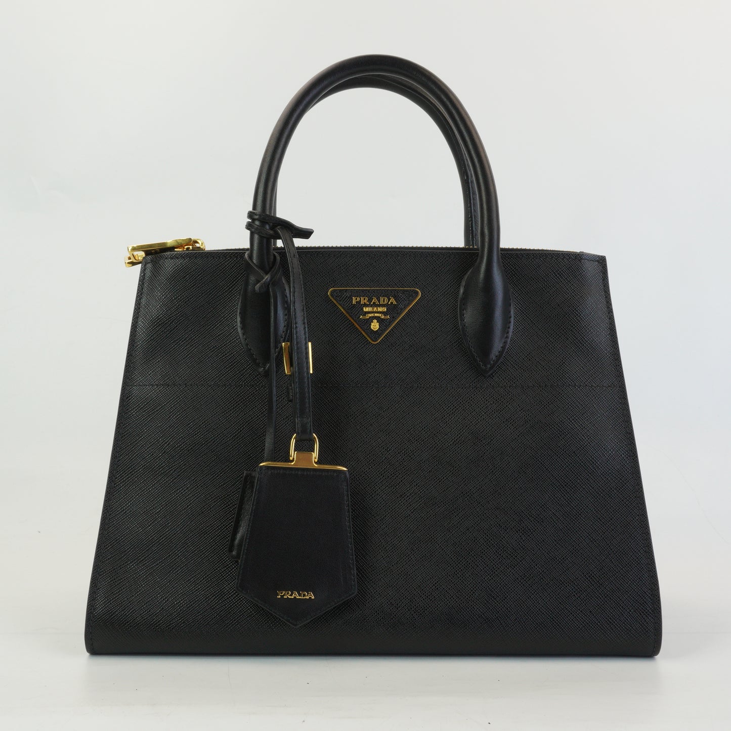 Prada Saffiano Paradigne Bag Black GHW Medium