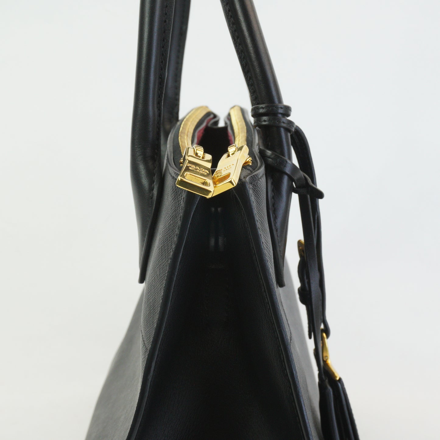 Prada Saffiano Paradigne Bag Black GHW Medium