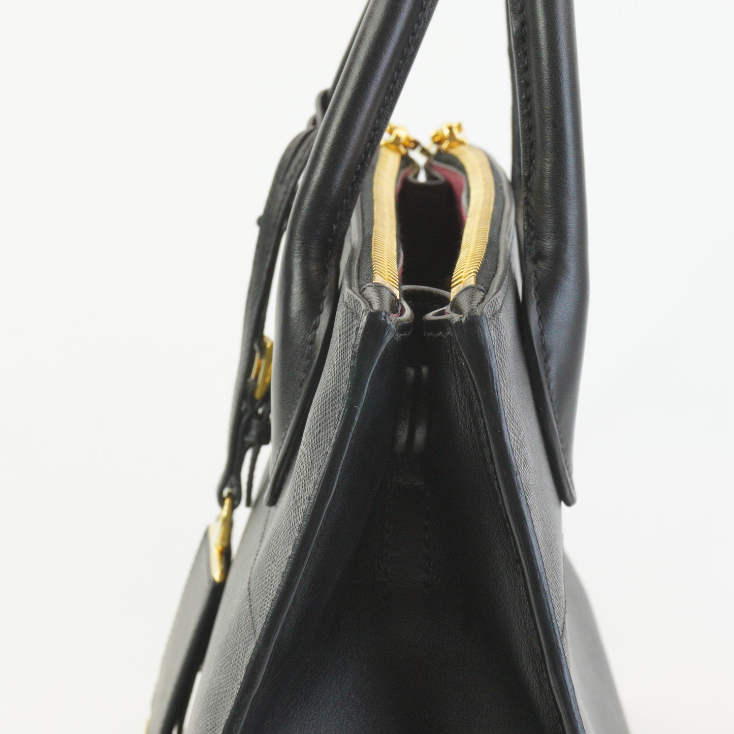 Prada Saffiano Paradigne Bag Black GHW Medium