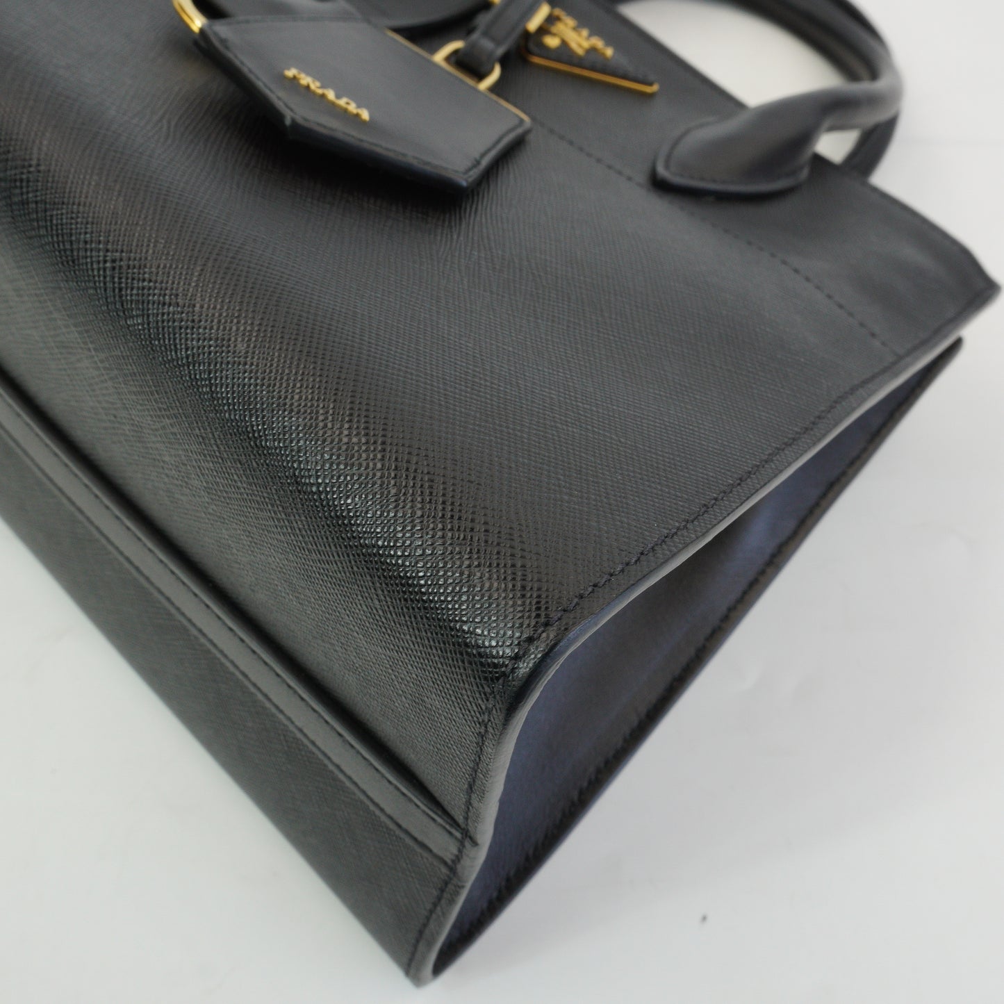 Prada Saffiano Paradigne Bag Black GHW Medium