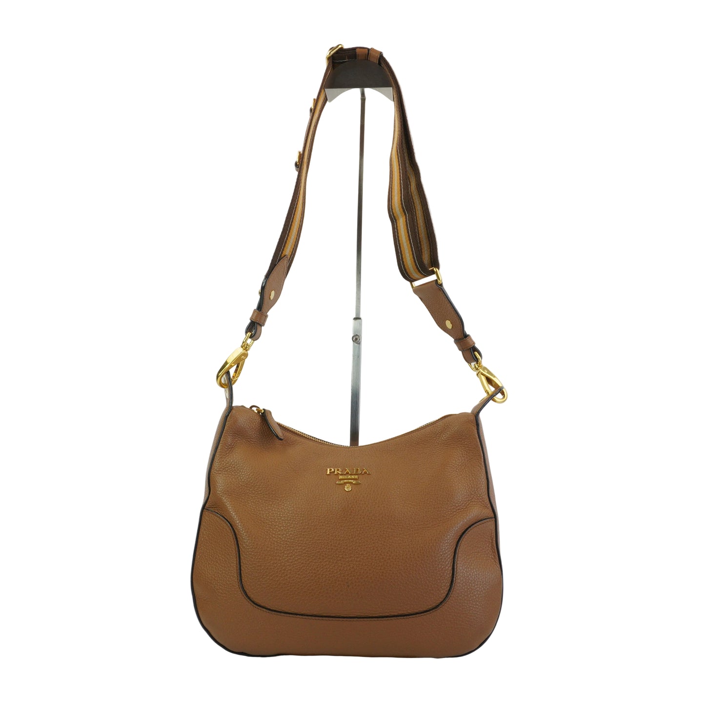 Prada	Vitello Daino Hobo Brown GHW Medium