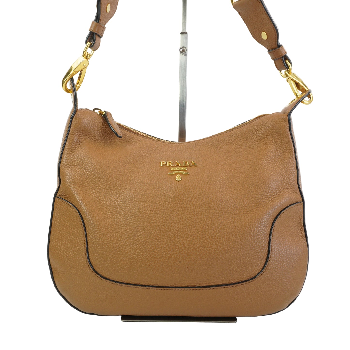 Prada	Vitello Daino Hobo Brown GHW Medium