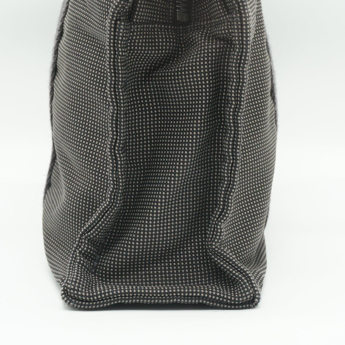 Hermes	Herline Small Canvas Tote Bag Black and Gray SHW