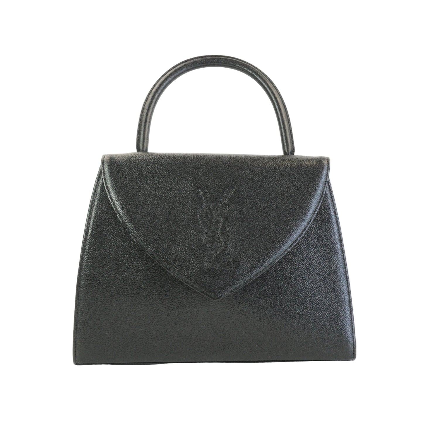 YSL	Top Handle Black Envelope Flap Black GHW  Medium