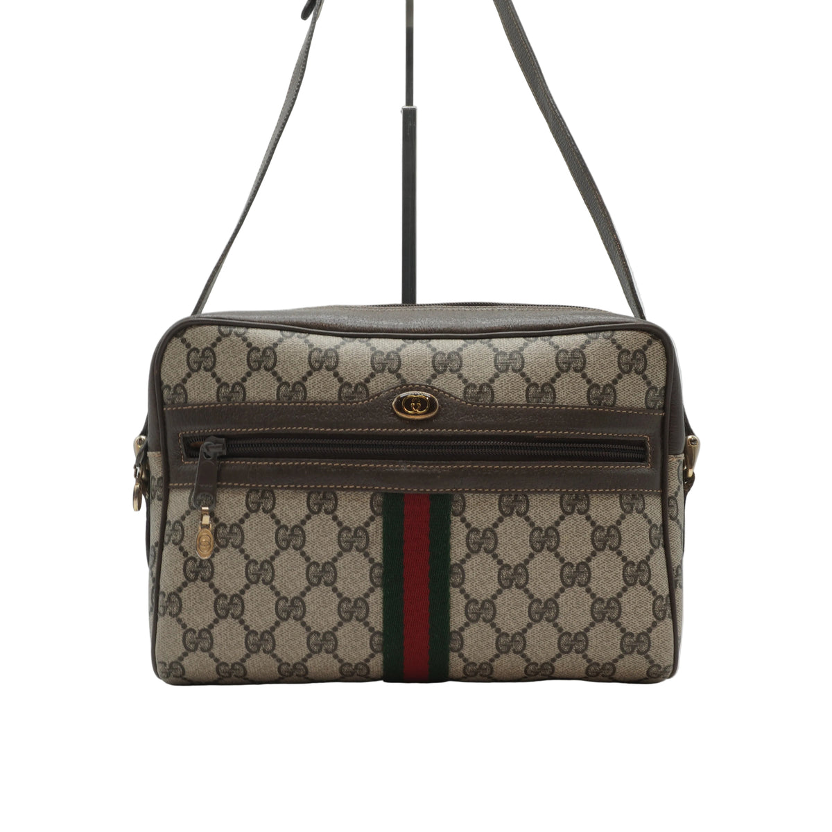 Gucci Vinatge Ophidia  GG Supreme Crossbody Bag Small GHW