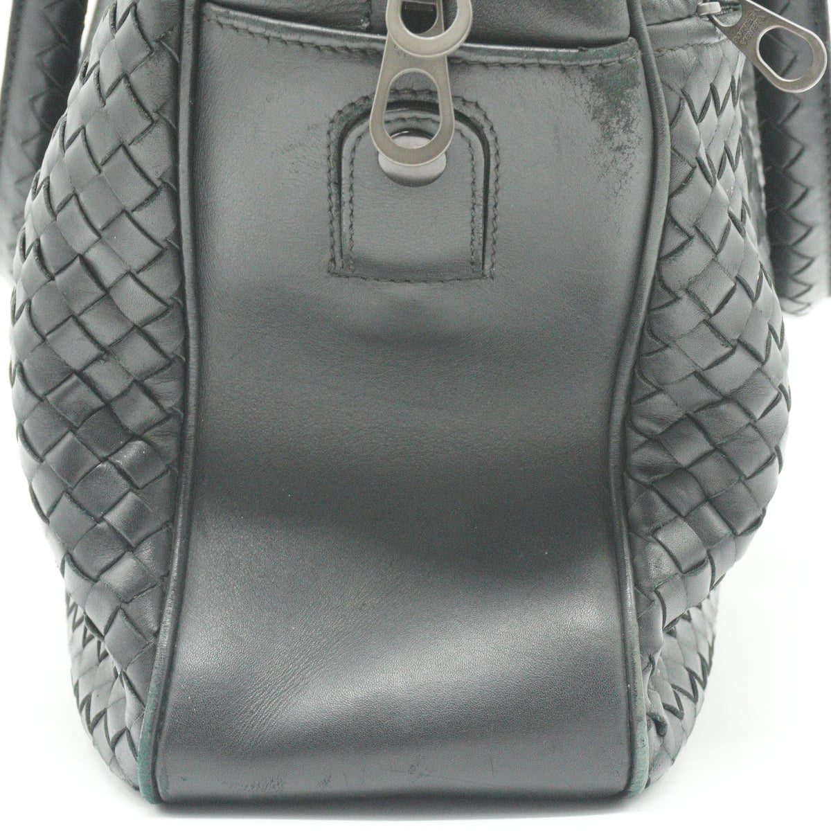 Bottega Veneta Intrecciato Large Leather Black  Briefcase MHW