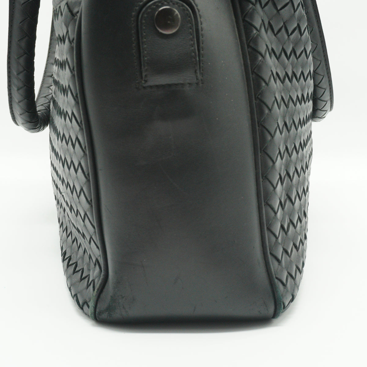 Bottega Veneta Intrecciato Large Leather Black  Briefcase MHW