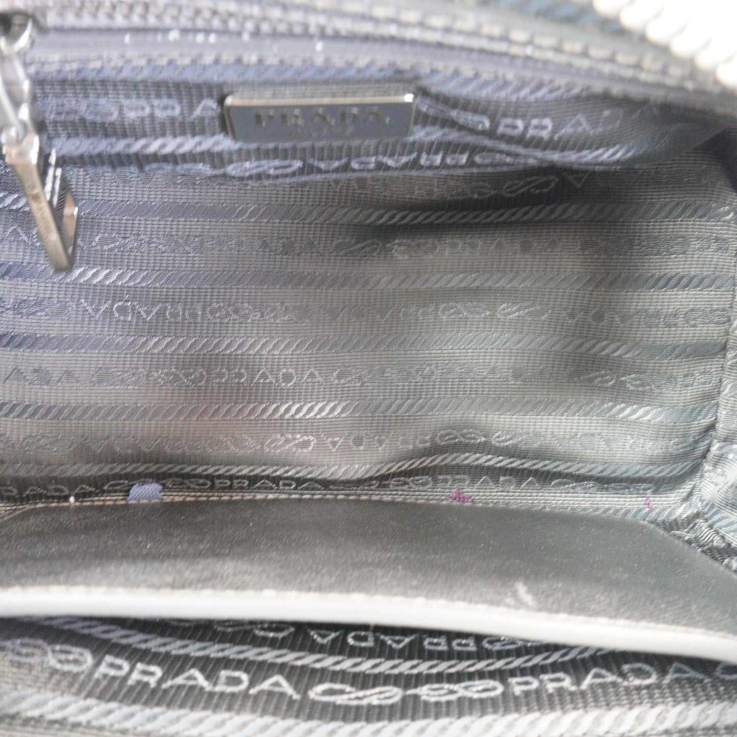 Prada Lux Bauletto Metallic Silver Small