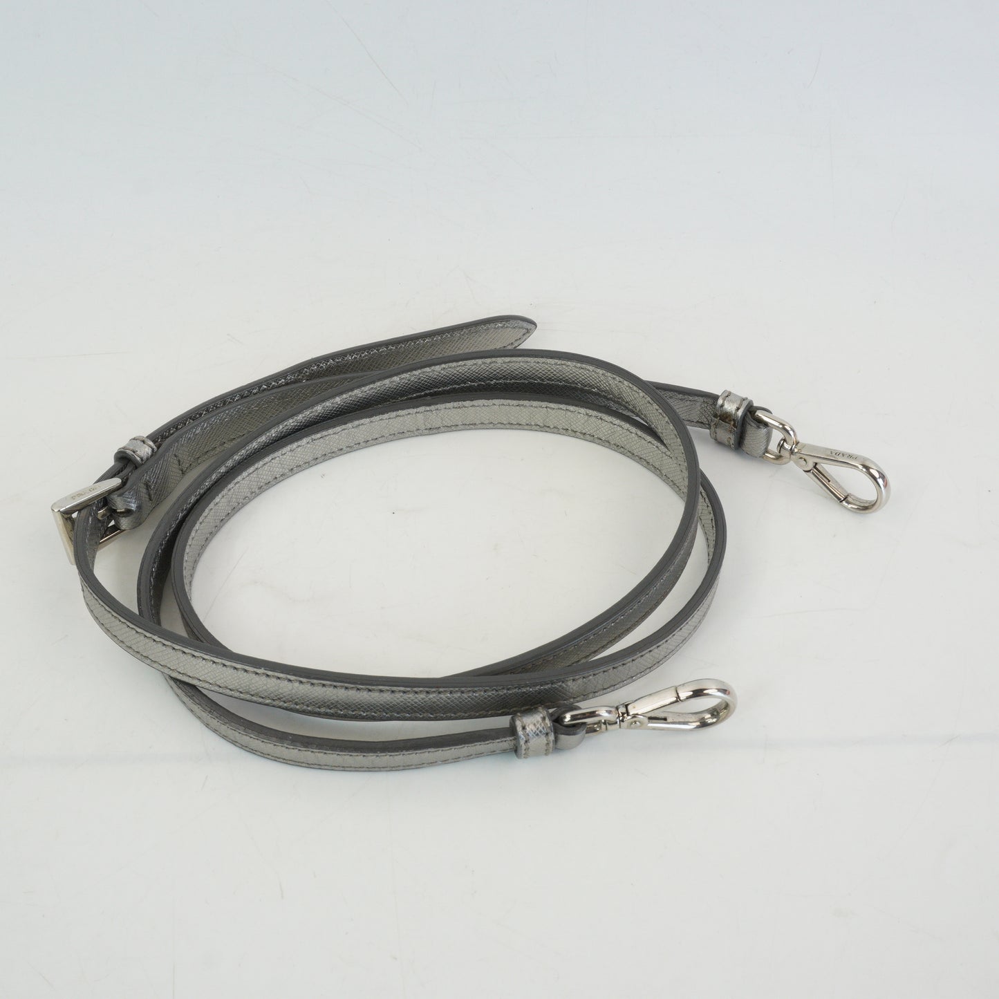 Prada Lux Bauletto Metallic Silver Small