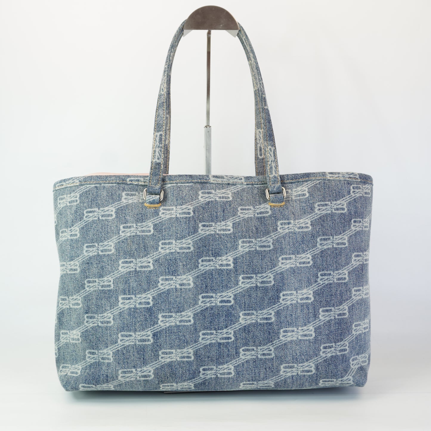 Balenciaga Signature BB Monogram Denim Tote SHW