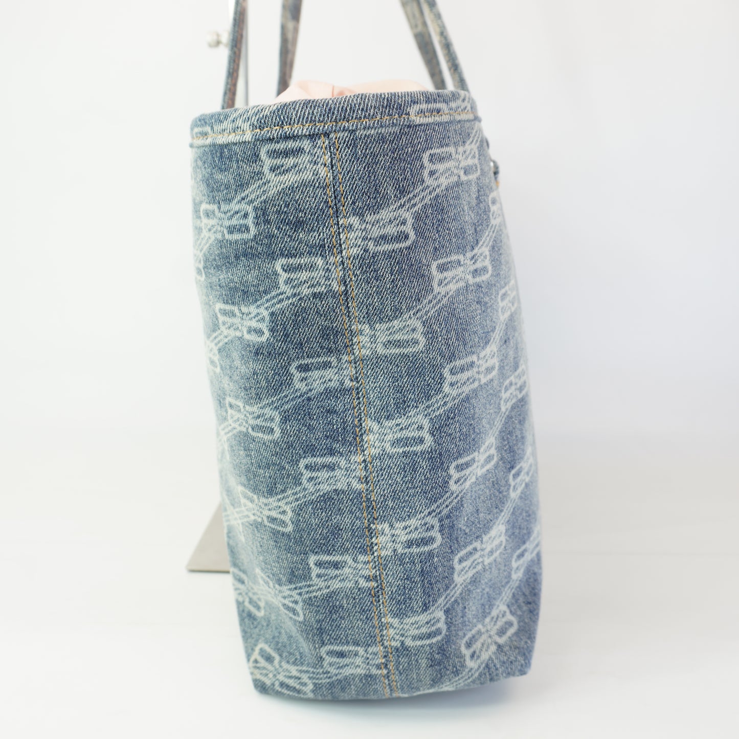 Balenciaga Signature BB Monogram Denim Tote SHW