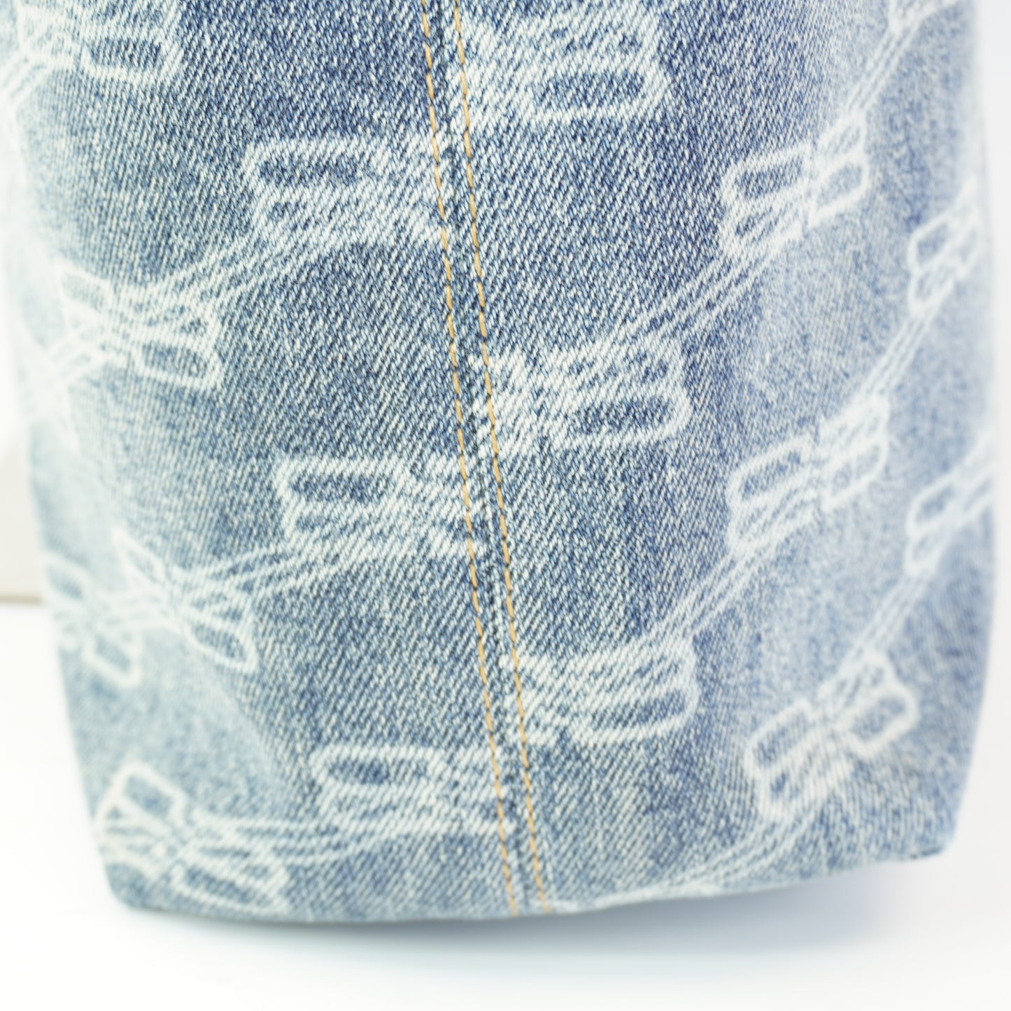 Balenciaga Signature BB Monogram Denim Tote SHW