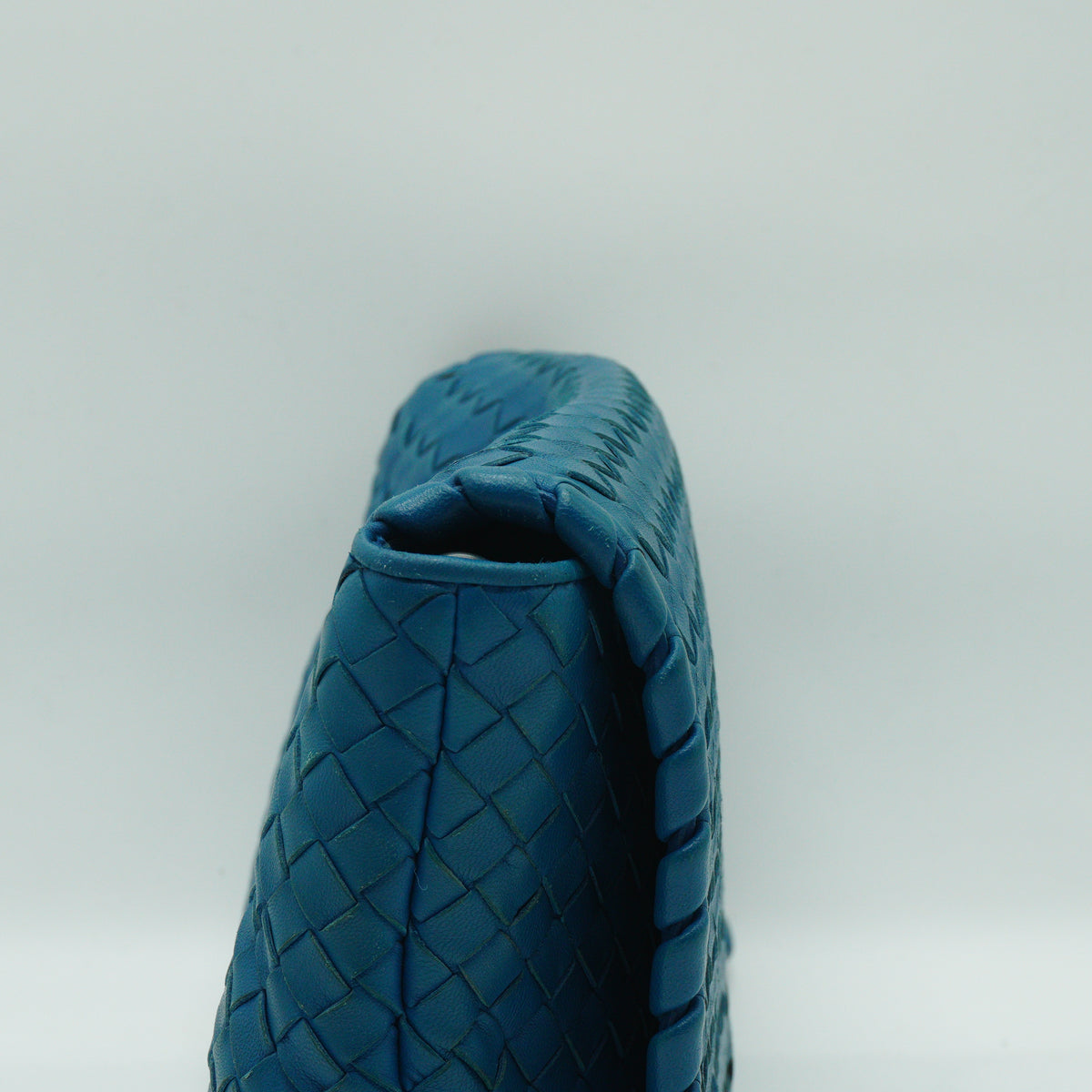 Bottega Veneta Nappa Intrecciato Medium Flap Crossbody Bag Blue MW