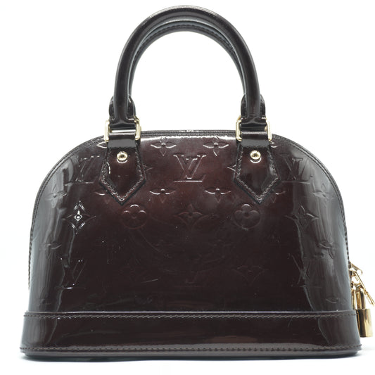 Louis Vuitton	Alma BB Patent Vernis Burgundy GHW