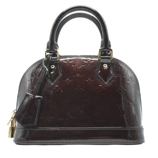 Louis Vuitton	Alma BB Patent Vernis Burgundy GHW