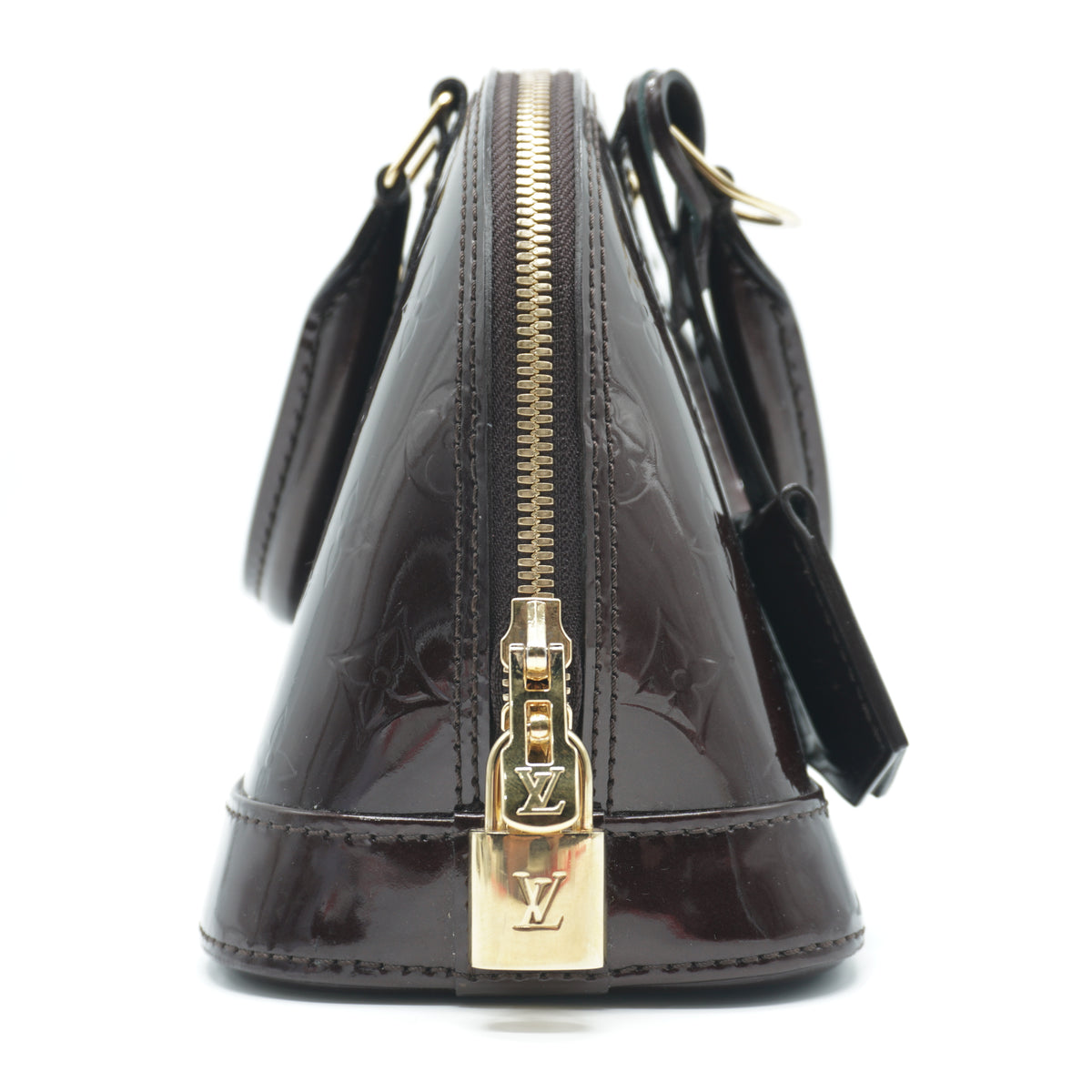 Louis Vuitton	Alma BB Patent Vernis Burgundy GHW