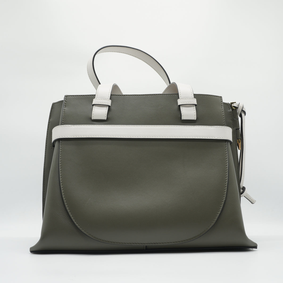 Loewe Gate Top Handle Bag Medium Khaki Green GHW