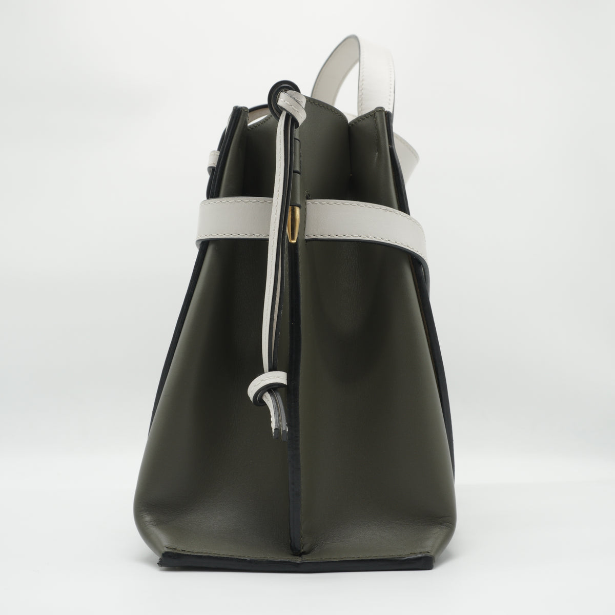 Loewe Gate Top Handle Bag Medium Khaki Green GHW