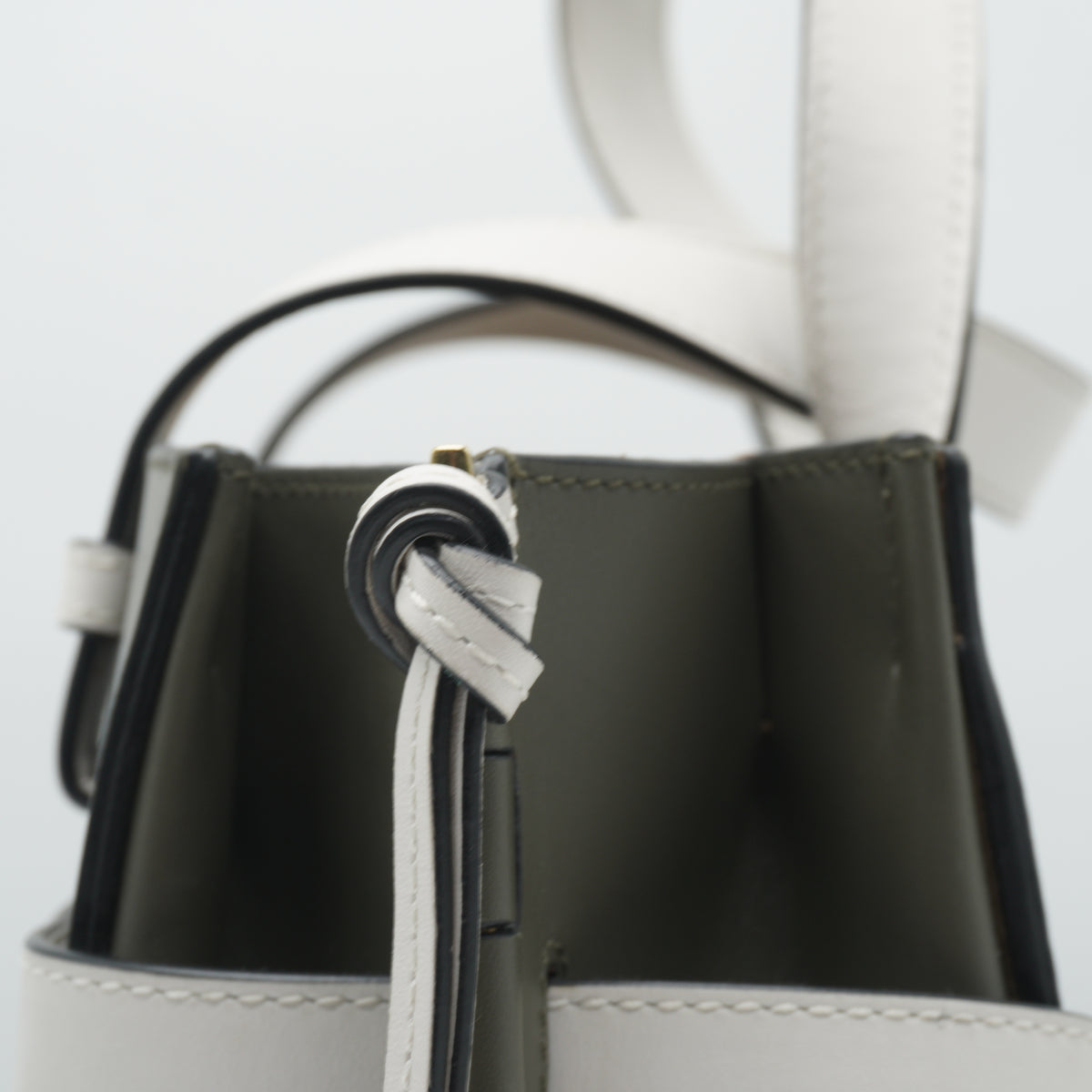 Loewe Gate Top Handle Bag Medium Khaki Green GHW