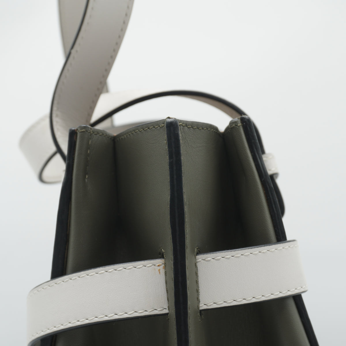 Loewe Gate Top Handle Bag Medium Khaki Green GHW