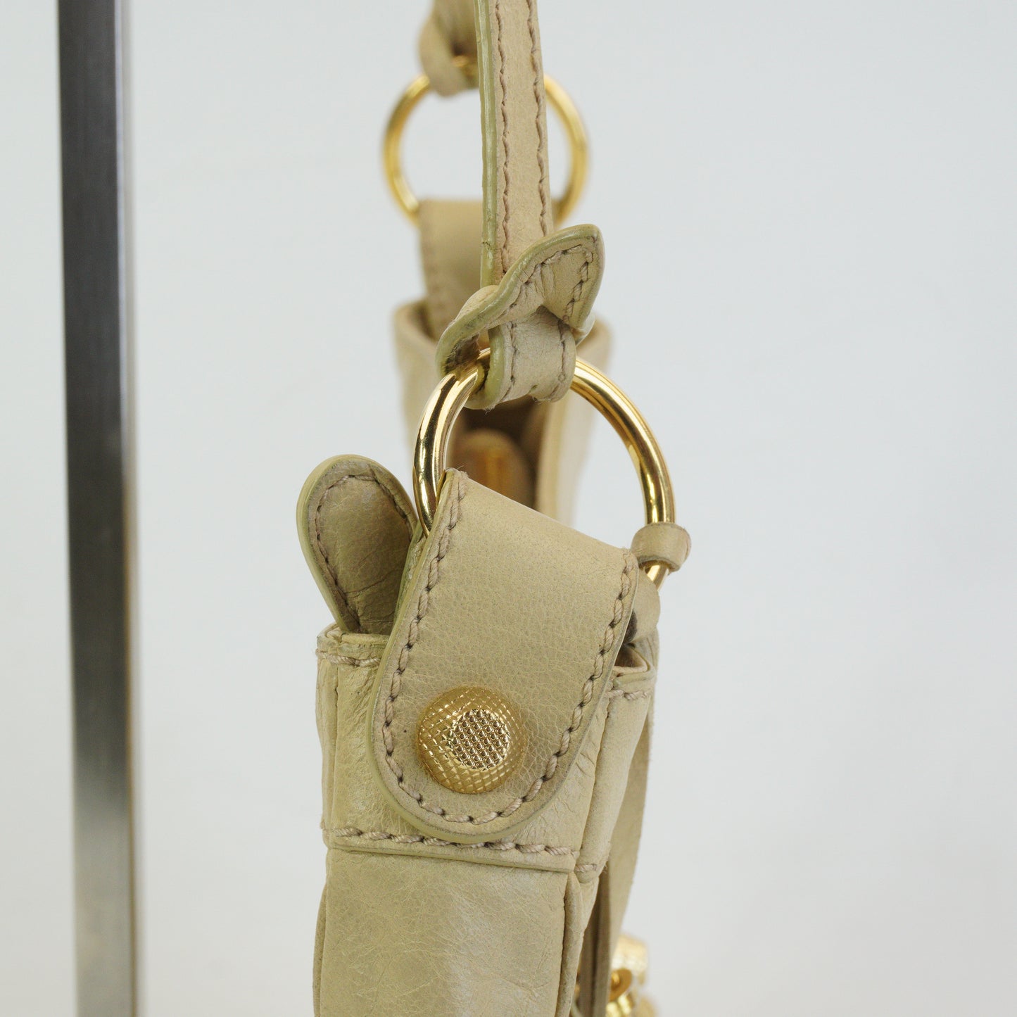 Balenciaga Gaint Hip Crossbody Bag Cream GHW Small