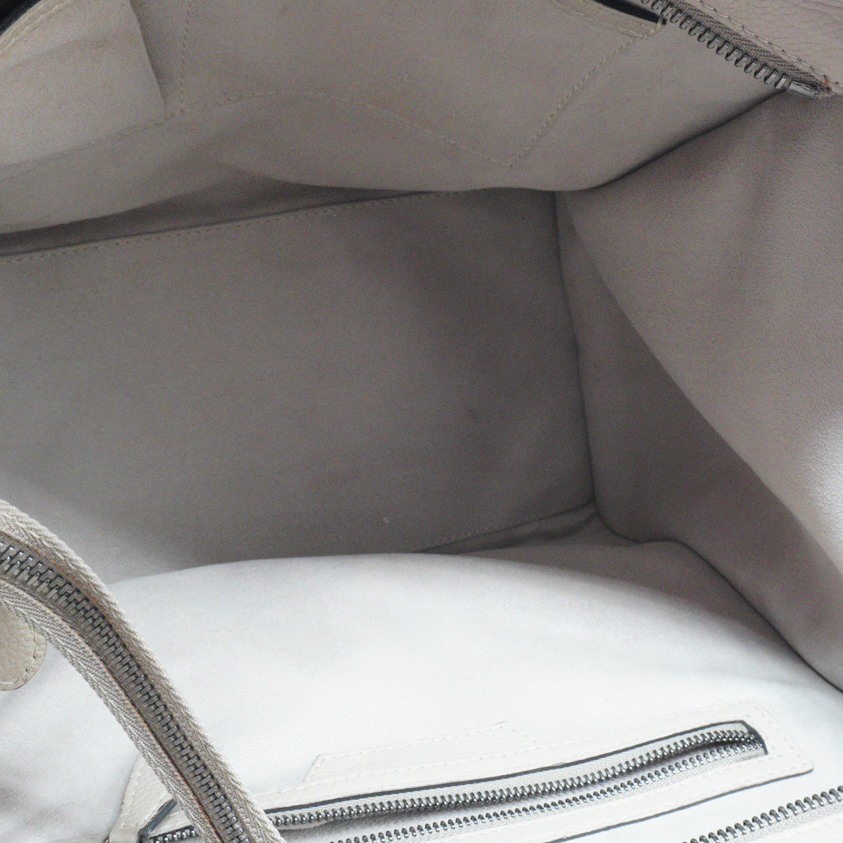 Celine Micro Leather Luggage tote bag Dune Large SHW