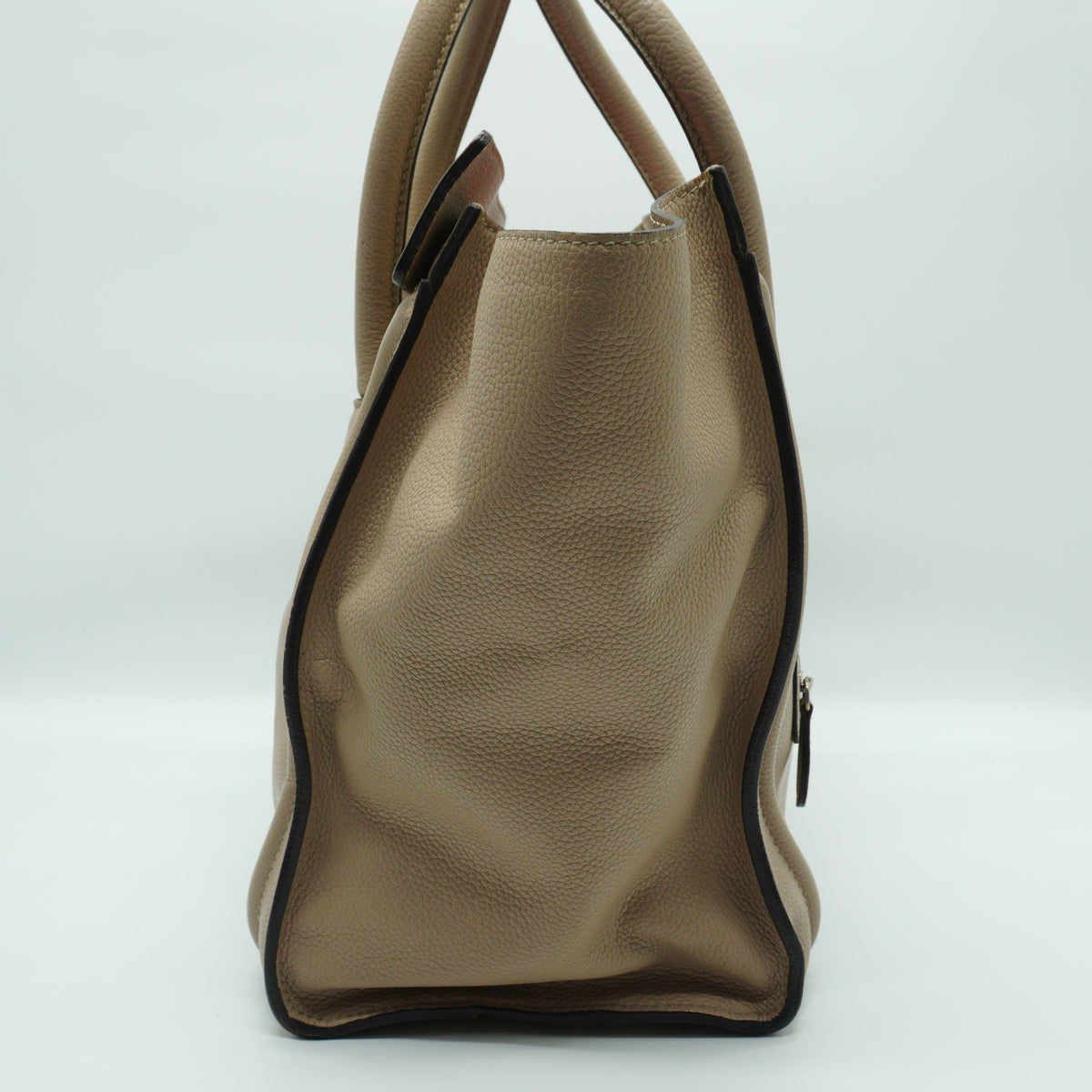 Celine Micro Leather Luggage tote bag Dune Large SHW