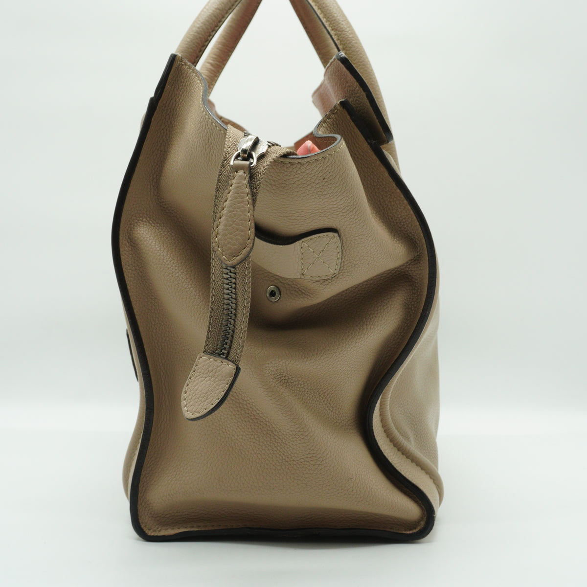 Celine Micro Leather Luggage tote bag Dune Large SHW