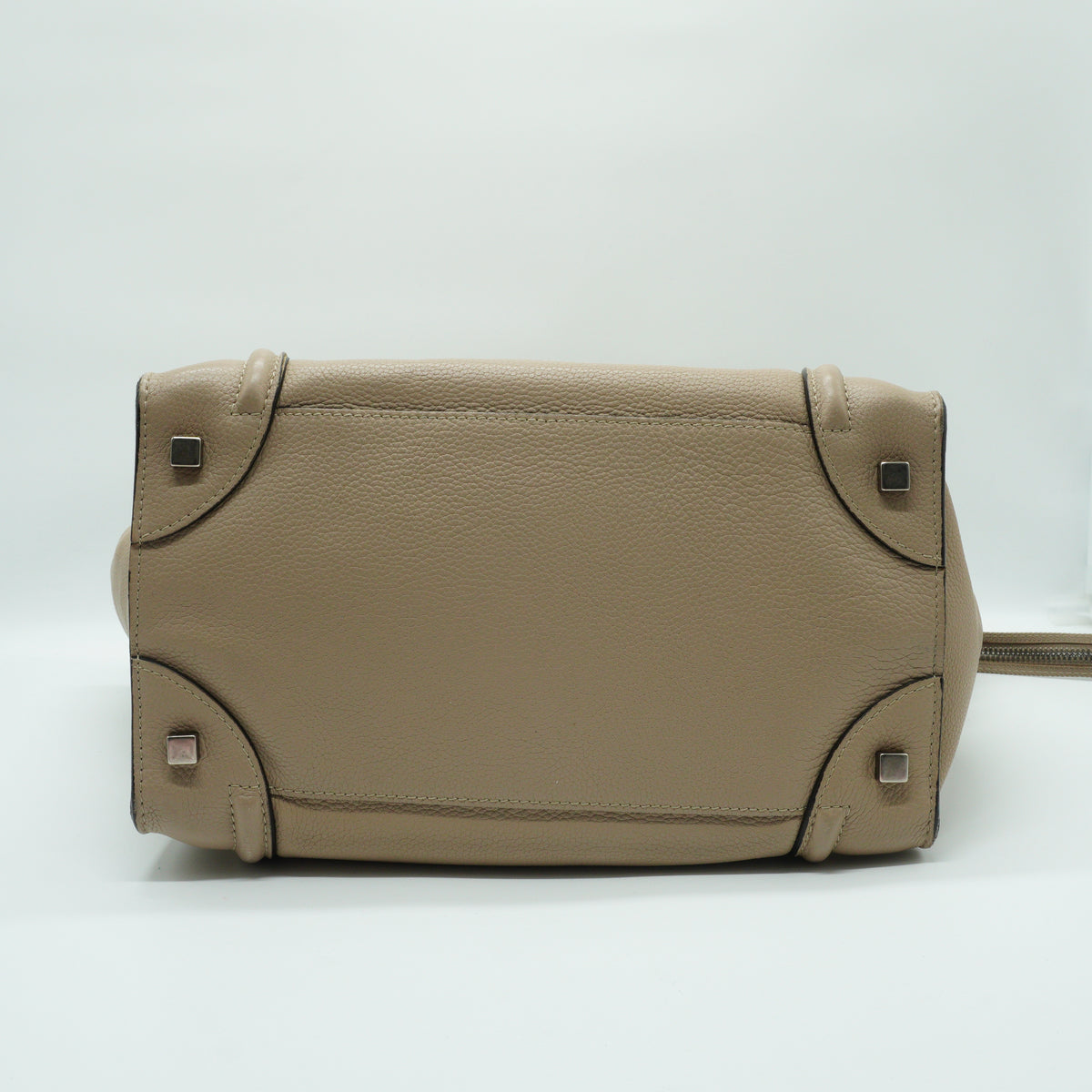 Celine Micro Leather Luggage tote bag Dune Large SHW