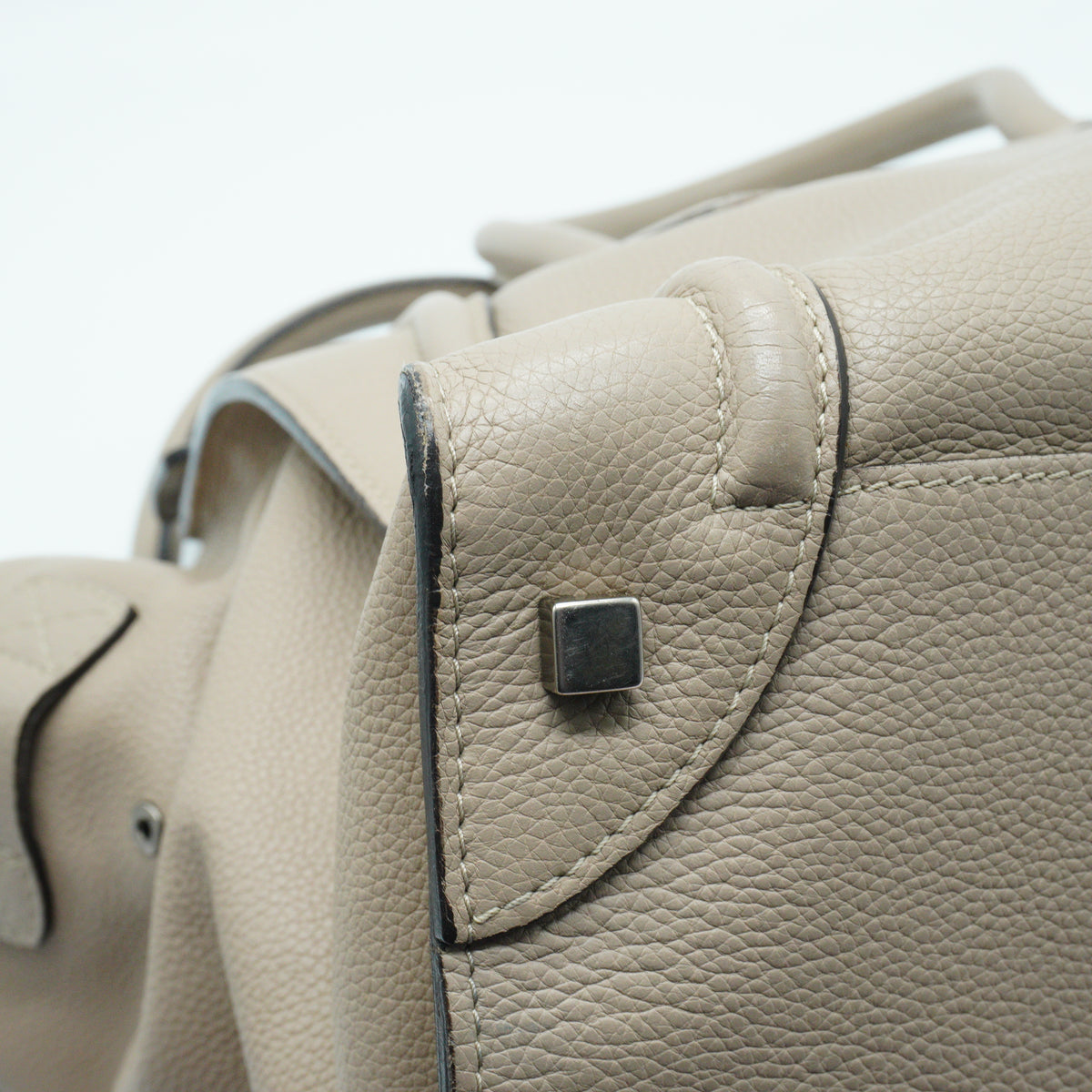 Celine Micro Leather Luggage tote bag Dune Large SHW