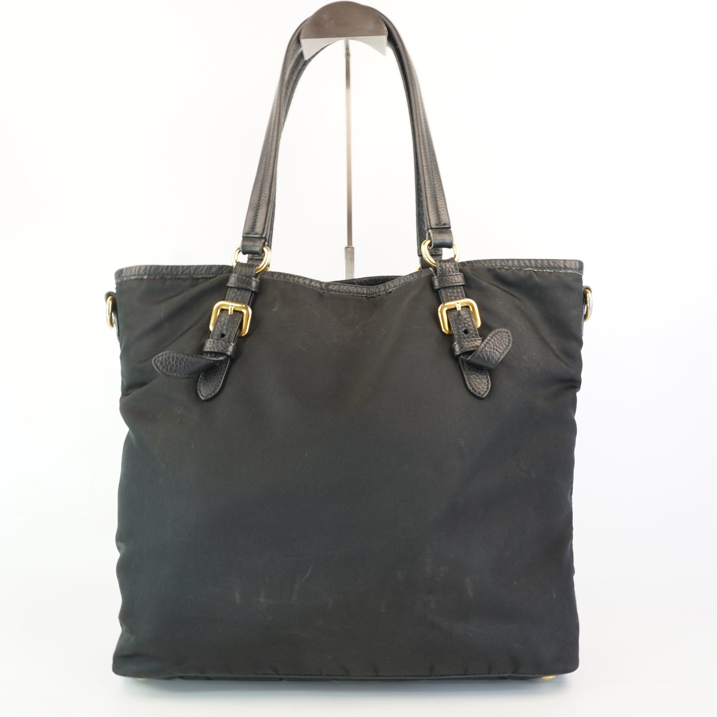 Prada	Tessuto Nylon Buckle Tote Black