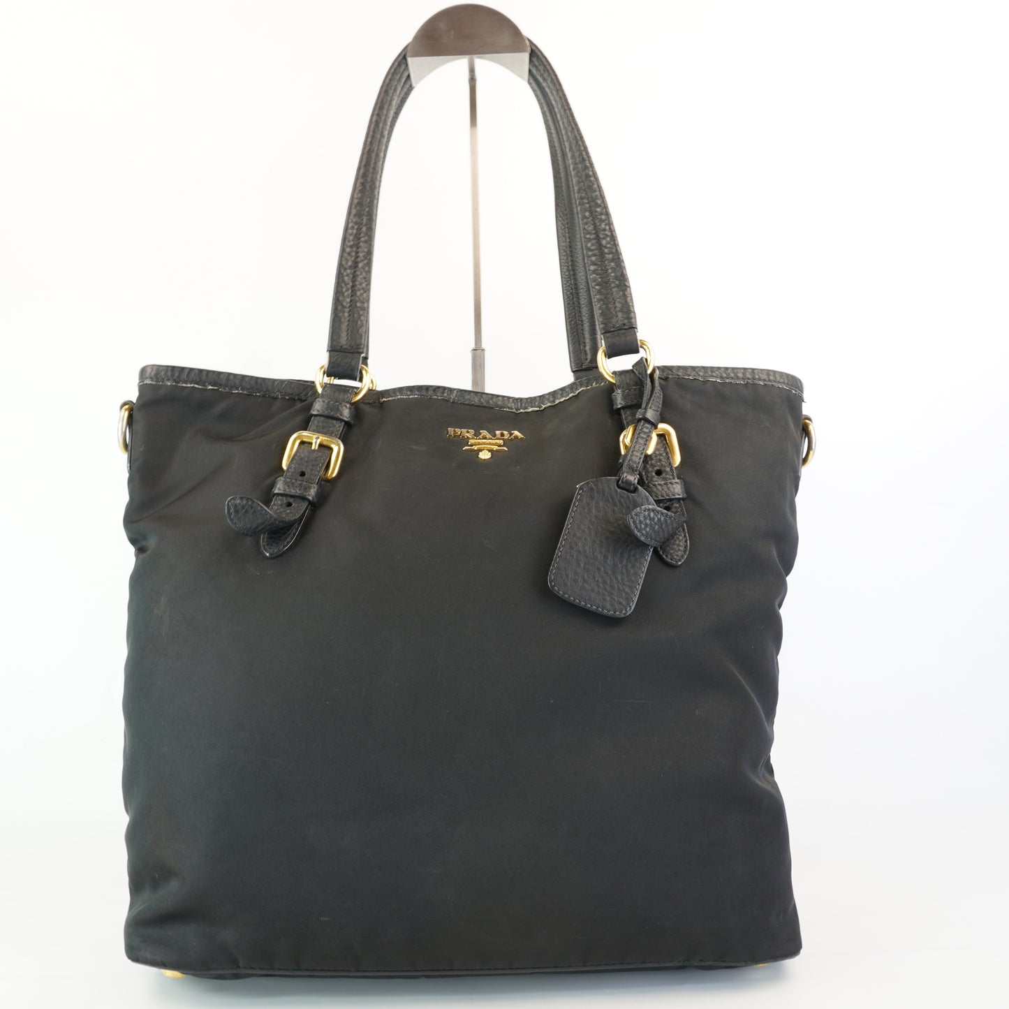Prada	Tessuto Nylon Buckle Tote Black