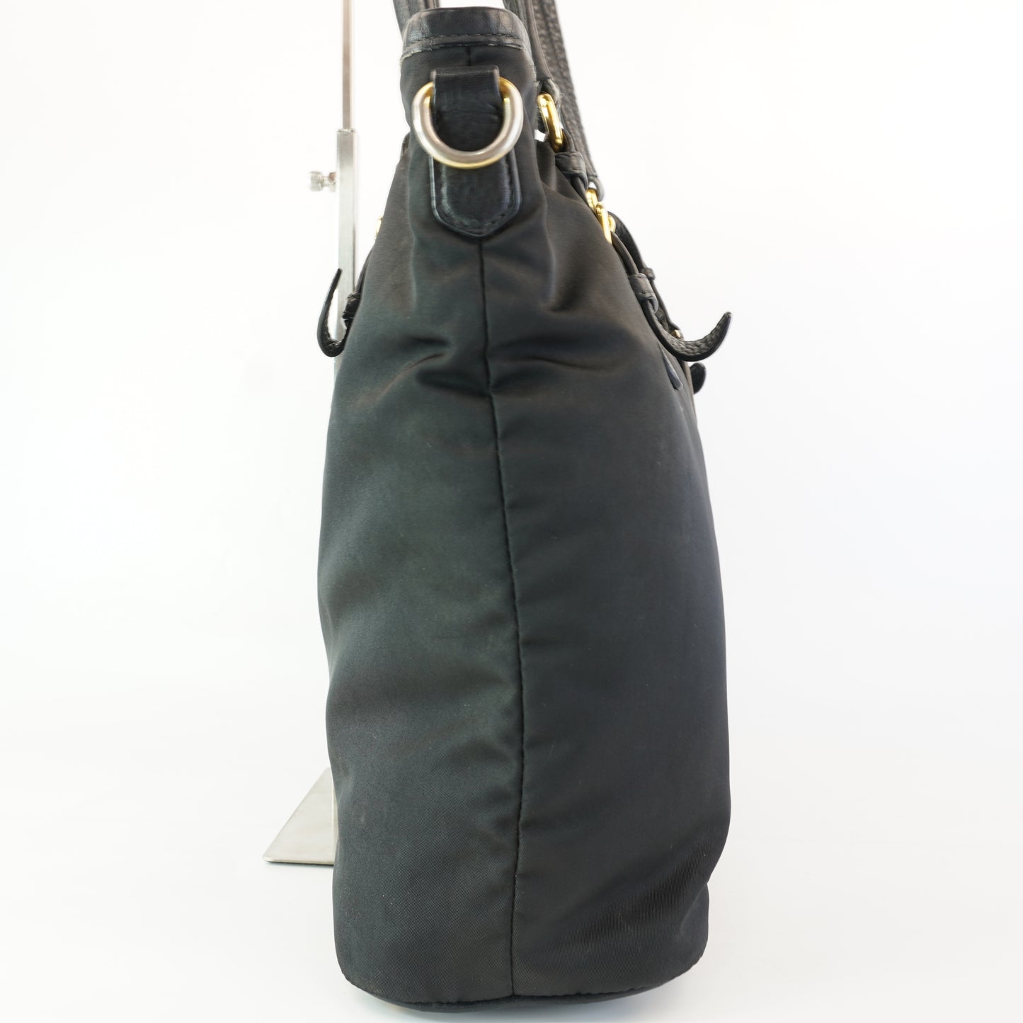 Prada	Tessuto Nylon Buckle Tote Black