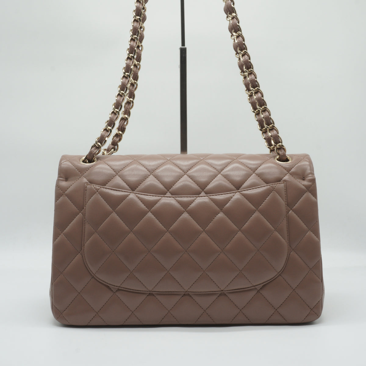 Chanel	Double Flap Lambskin Jumbo Old Rose Beige GHW