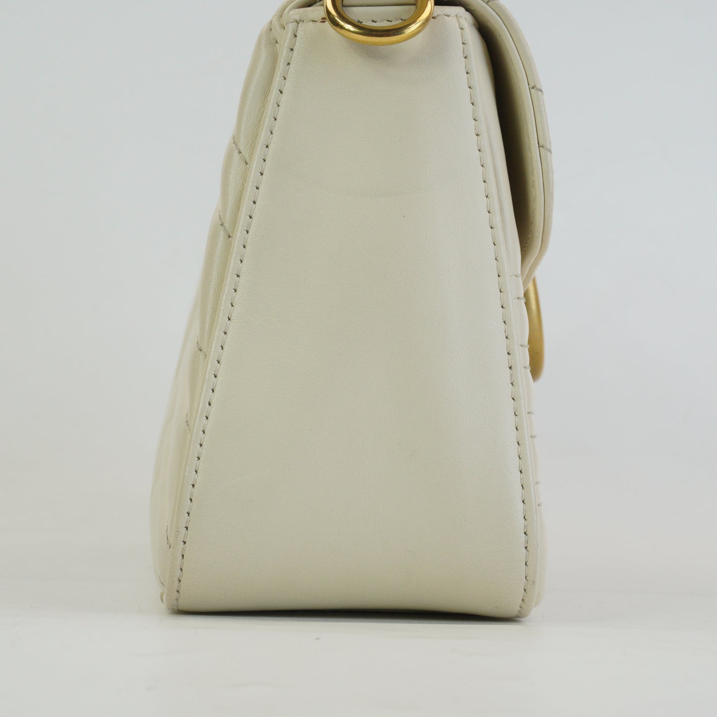 Gucci Marmont Top handle White GHW Small