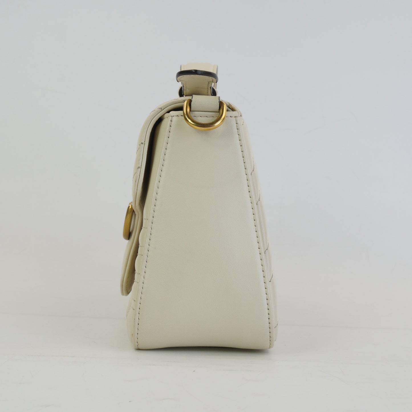 Gucci Marmont Top handle White GHW Small
