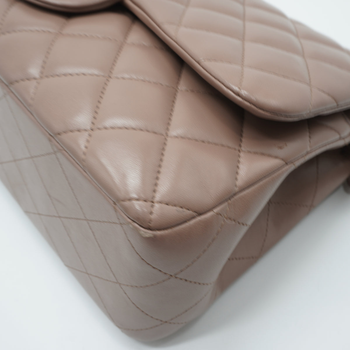 Chanel	Double Flap Lambskin Jumbo Old Rose Beige GHW