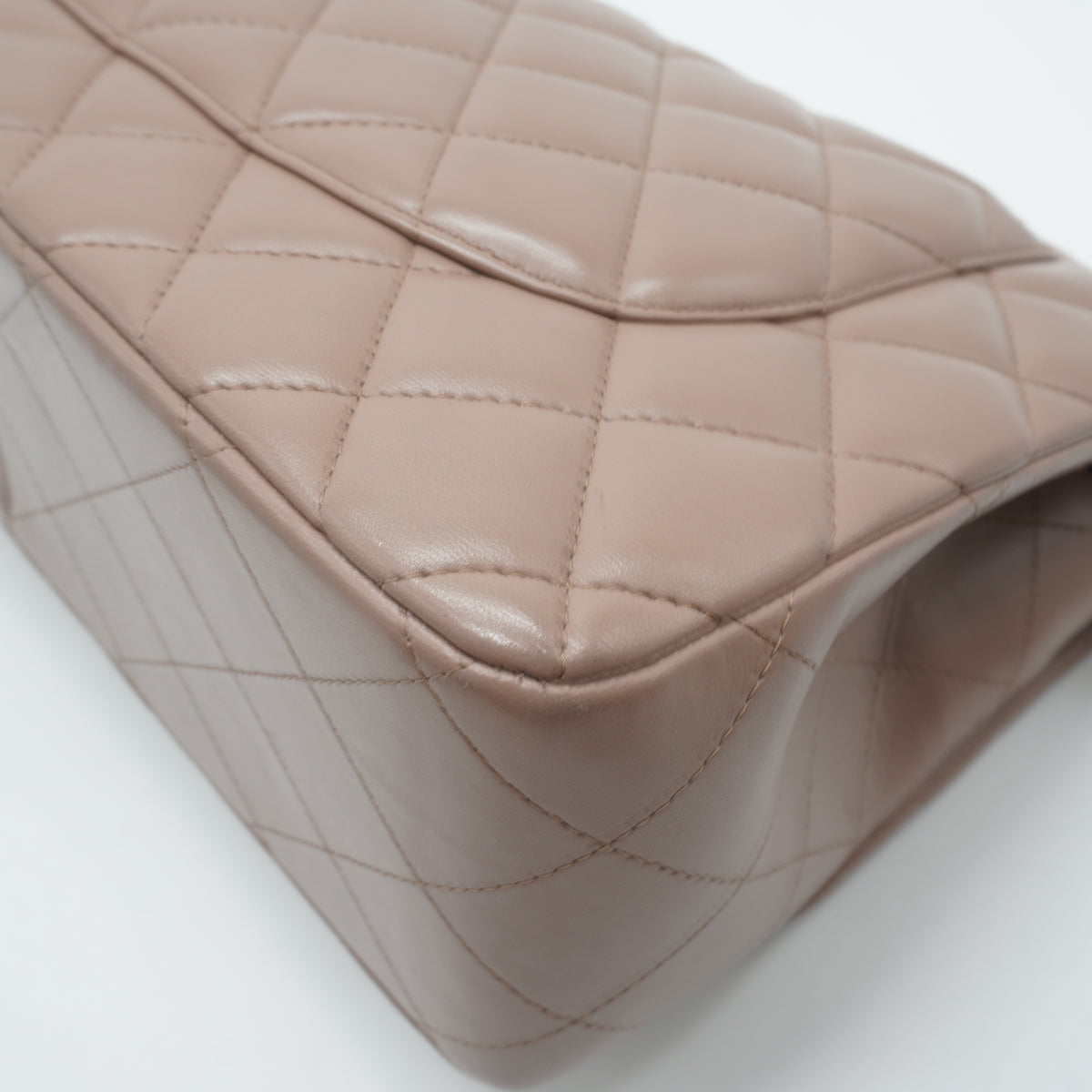 Chanel	Double Flap Lambskin Jumbo Old Rose Beige GHW
