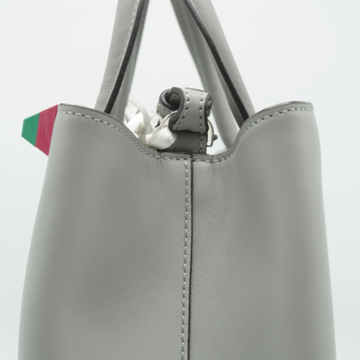Fendi Petite 2Jours Tote Bag  Medium Grey SHW