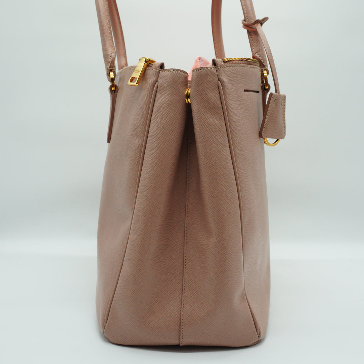 Prada Light pink Saffiano Large GHW