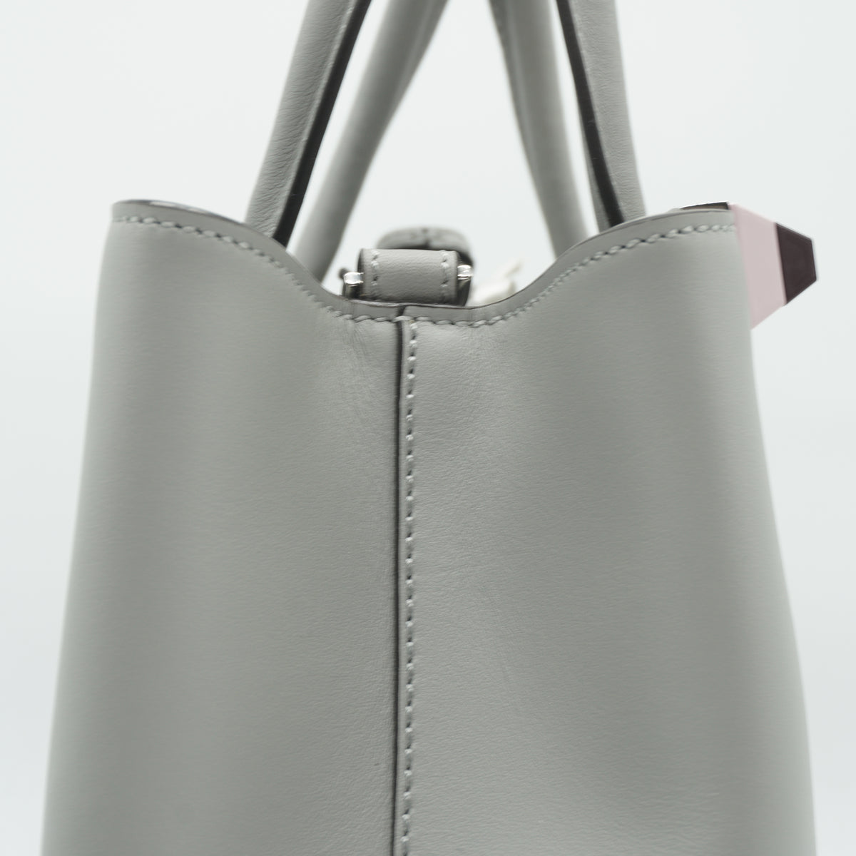 Fendi Petite 2Jours Tote Bag  Medium Grey SHW