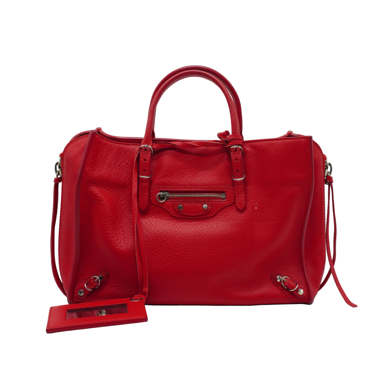 Balenciaga Papier A6 Zip Around Tote Red Small SHW