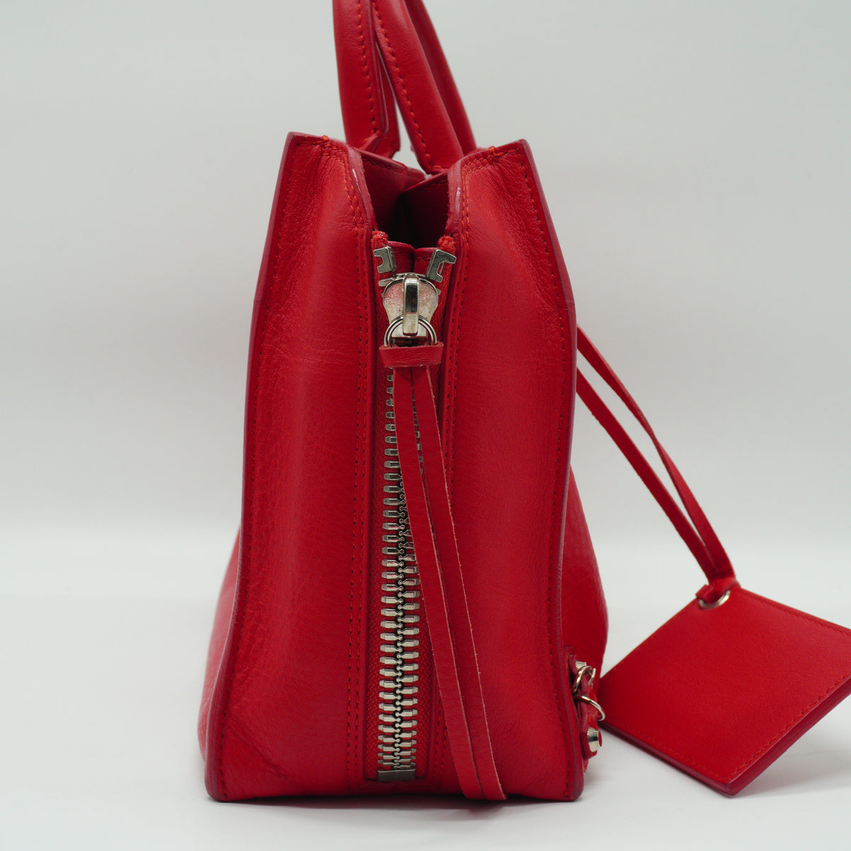 Balenciaga Papier A6 Zip Around Tote Red Small SHW