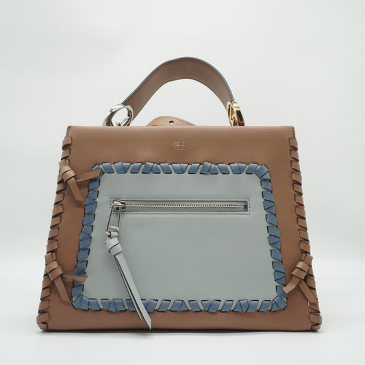 Fendi	Fendi Runaway Whipstitch Bag Medium Brown GHW