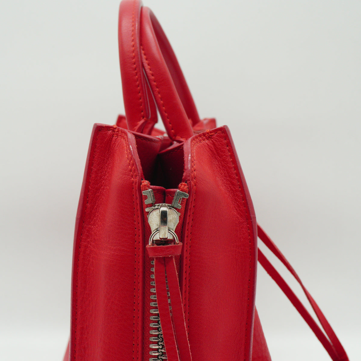 Balenciaga Papier A6 Zip Around Tote Red Small SHW