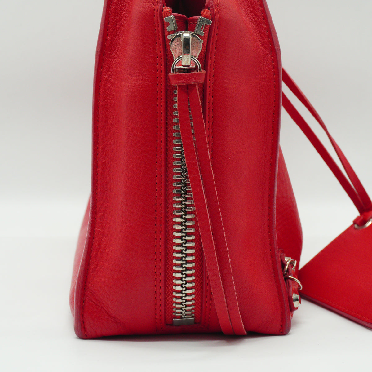 Balenciaga Papier A6 Zip Around Tote Red Small SHW