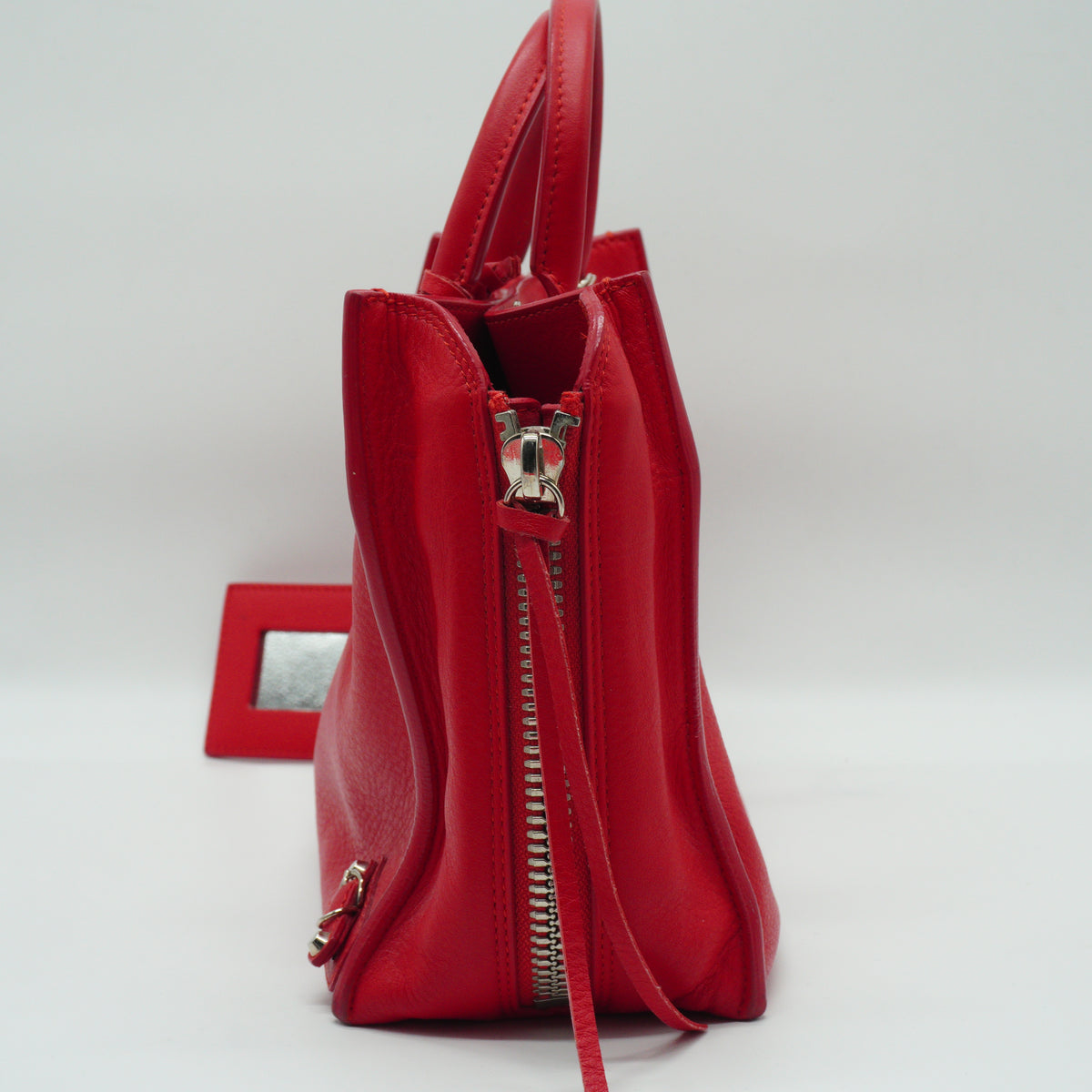 Balenciaga Papier A6 Zip Around Tote Red Small SHW