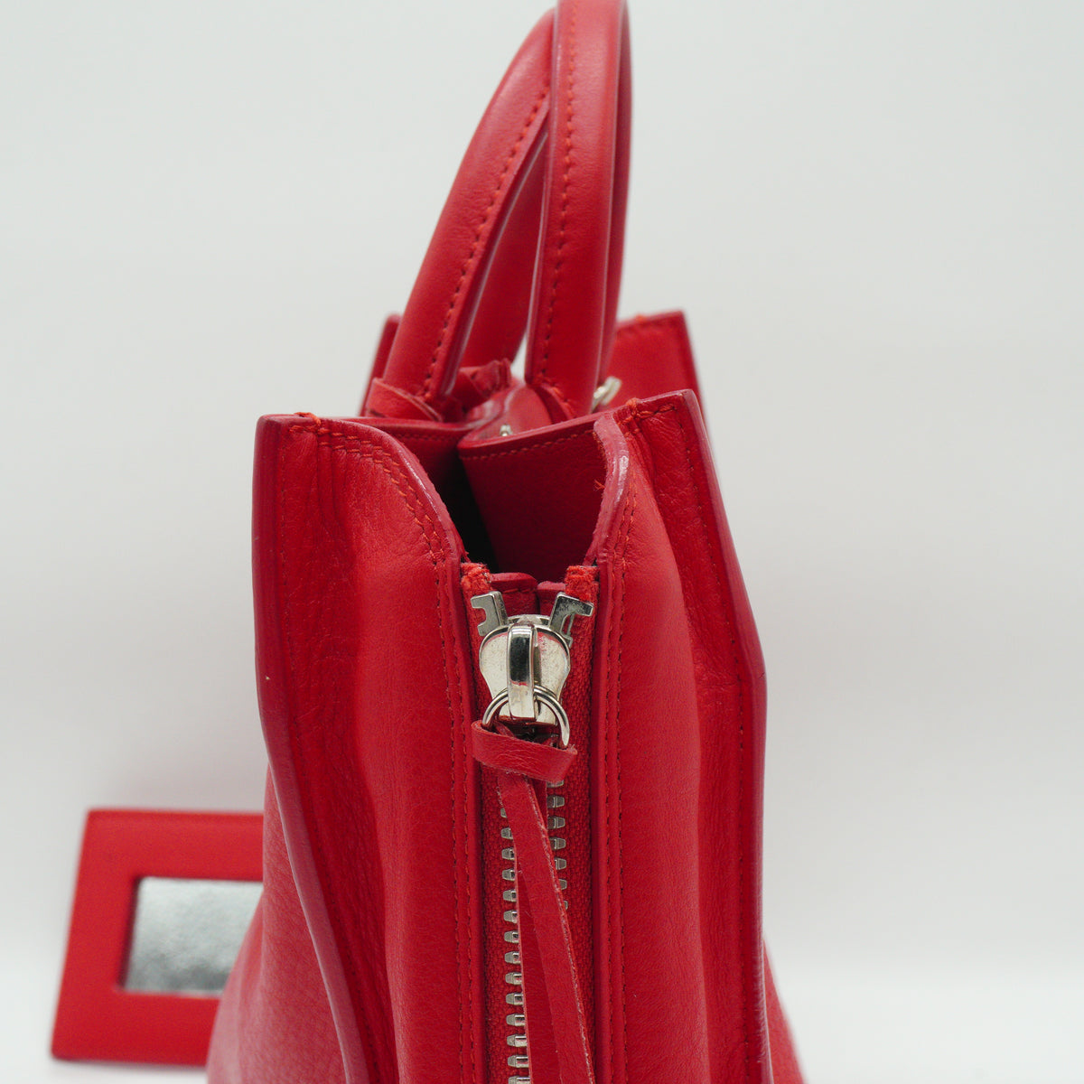 Balenciaga Papier A6 Zip Around Tote Red Small SHW