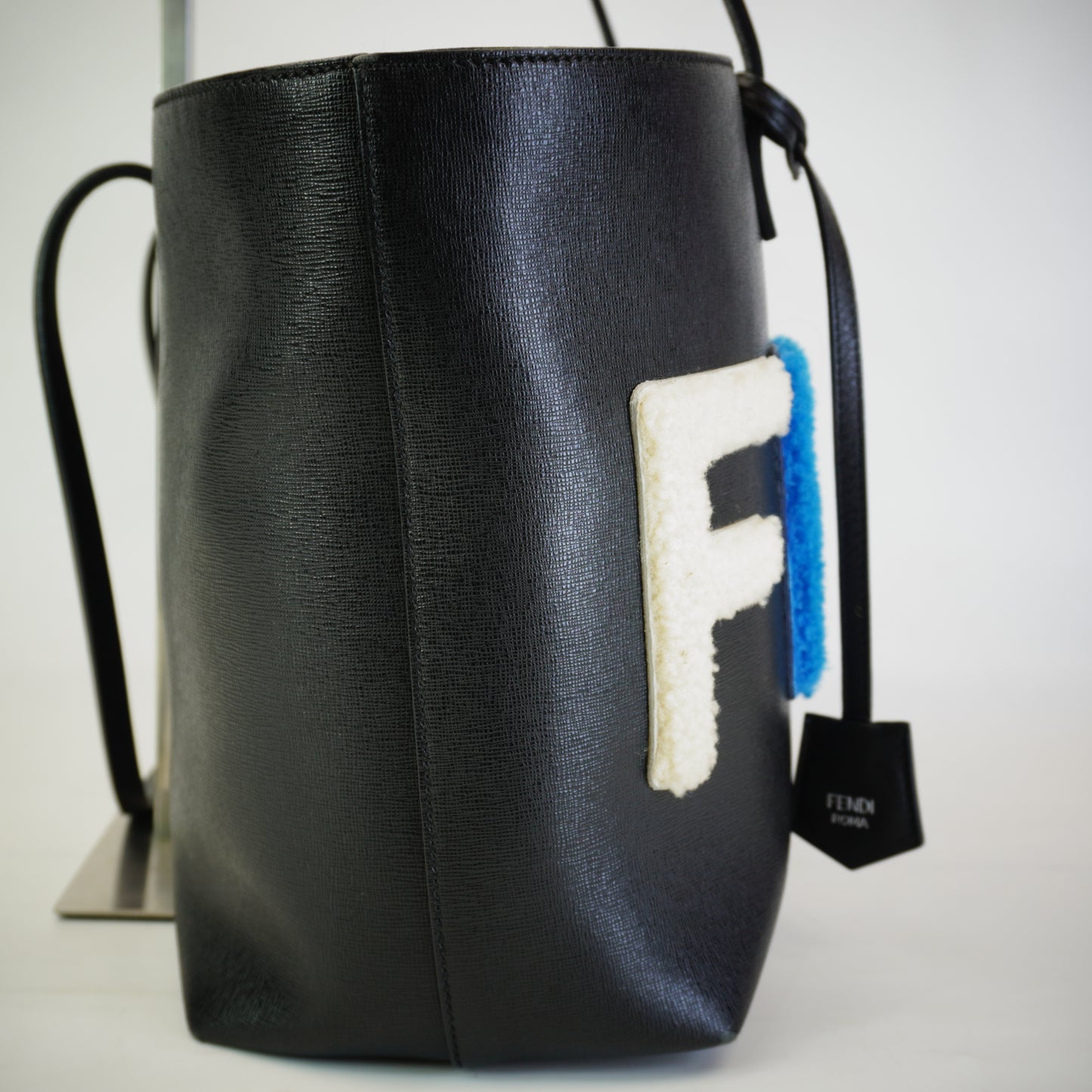 Fendi Shearling Logo Roll Tote